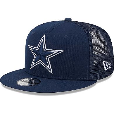 Youth New Era Navy Dallas Cowboys Main Trucker 9FIFTY Snapback Hat