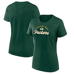 Packers New Era Womens Plus Size Lace-Up T-Shirt 4X Green & Gold