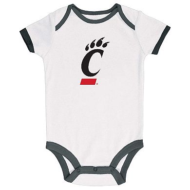 Infant Champion Black/Gray/White Cincinnati Bearcats 3-Pack Bodysuit Set