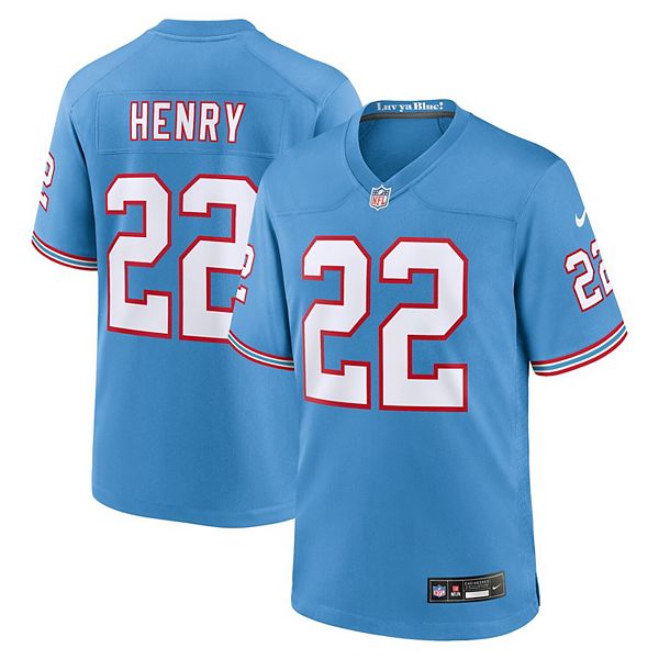 Men's Nike Derrick Henry Light Blue Tennessee Titans Oilers Throwback ...