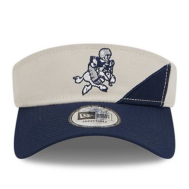Men's New Era Cream/Navy Dallas Cowboys 2023 Sideline Historic Adjustable Visor