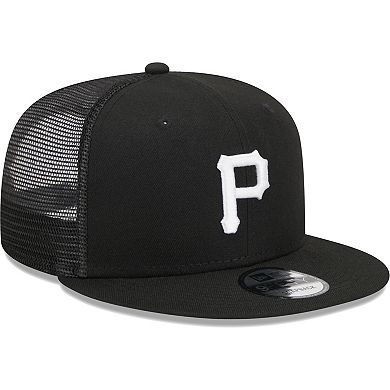 Men's New Era Black Pittsburgh Pirates Trucker 9FIFTY Snapback Hat