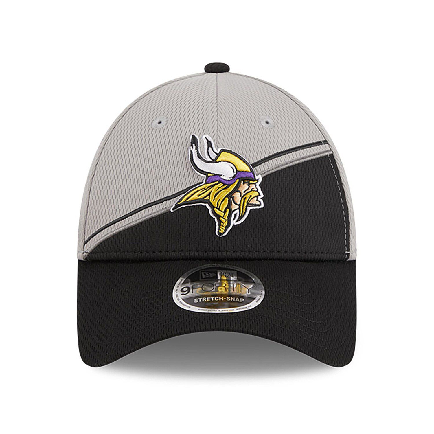 Men's New Era Gray/Black Minnesota Vikings 2023 Sideline 9FORTY ...