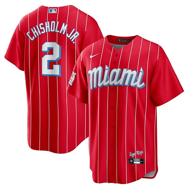 Men's Nike Jazz Chisholm Jr. Red Miami Marlins City Connect