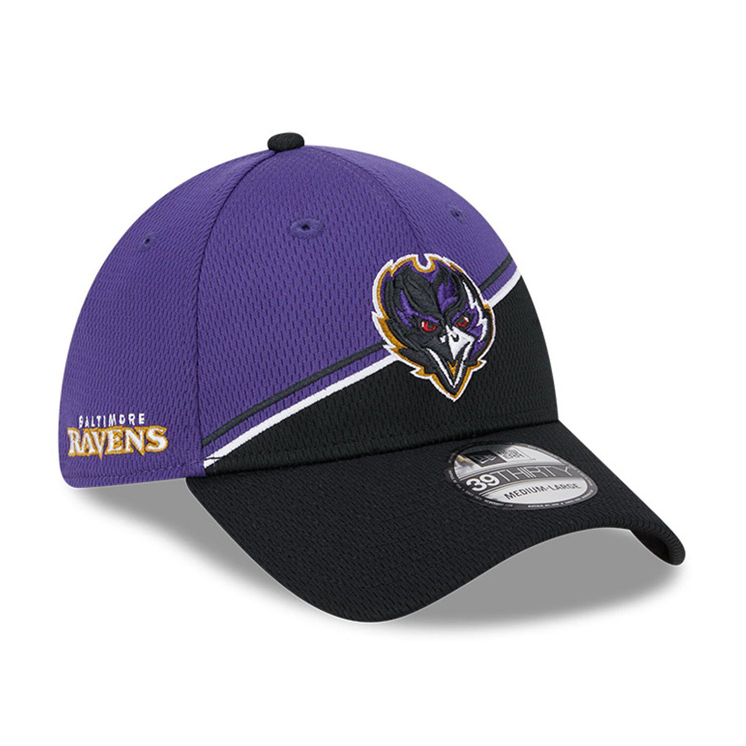 New Era Men's White Baltimore Ravens Omaha Alternate Logo 59FIFTY Fitted Hat