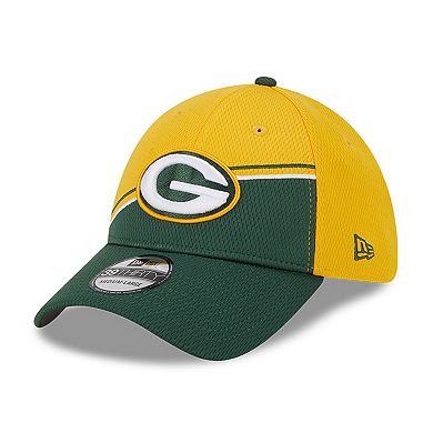 Men's New Era Gold/Green Green Bay Packers 2023 Sideline 39THIRTY Flex Hat