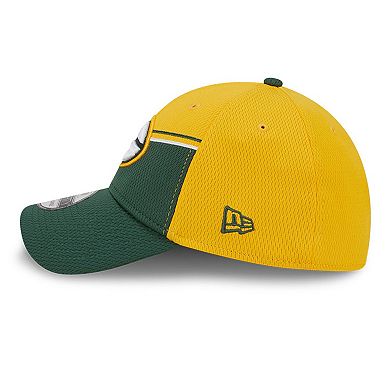 Men's New Era Gold/Green Green Bay Packers 2023 Sideline 39THIRTY Flex Hat