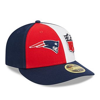 Men's New Era Red/Navy New England Patriots 2023 Sideline Low Profile 59FIFTY Fitted Hat