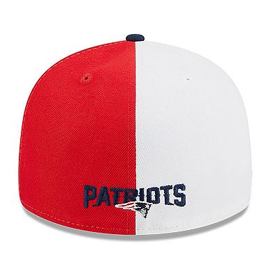 Men's New Era Red/Navy New England Patriots 2023 Sideline Low Profile 59FIFTY Fitted Hat