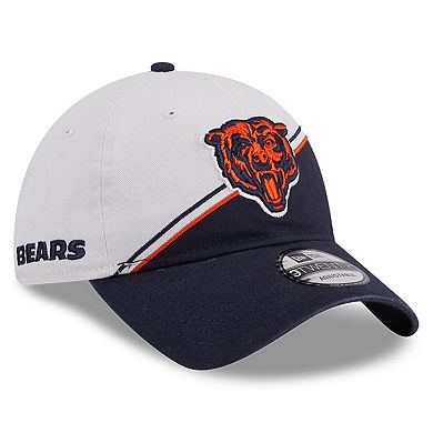 Men's New Era  White/Navy Chicago Bears 2023 Sideline 9TWENTY Adjustable Hat