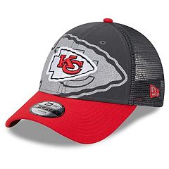 Men's New Era Black Kansas City Chiefs Super Bowl LVII Champions A-Frame Trucker 9FORTY Adjustable Hat