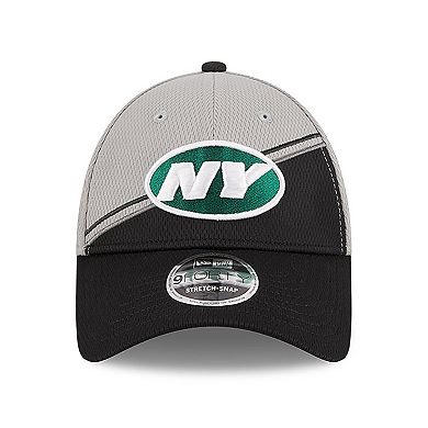 Men's New Era Gray/Black New York Jets 2023 Sideline 9FORTY Adjustable Hat