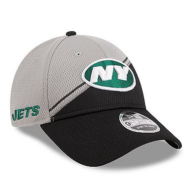 Men's New Era Gray/Black New York Jets 2023 Sideline 9FORTY Adjustable Hat