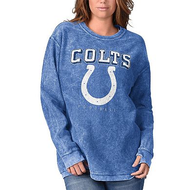 Women's G-III 4Her by Carl Banks Royal Indianapolis Colts Comfy Cord Pullover Sweatshirt