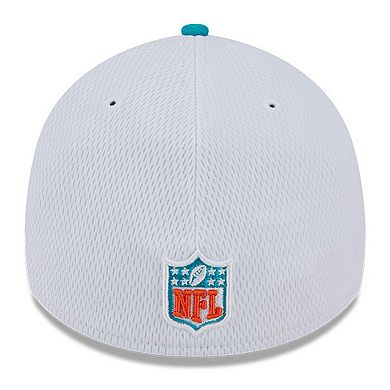 Men's New Era  White/Aqua Miami Dolphins 2023 Sideline 39THIRTY Flex Hat