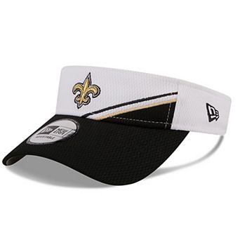 Men's New Era White/Black New Orleans Saints 2023 Sideline Adjustable Visor