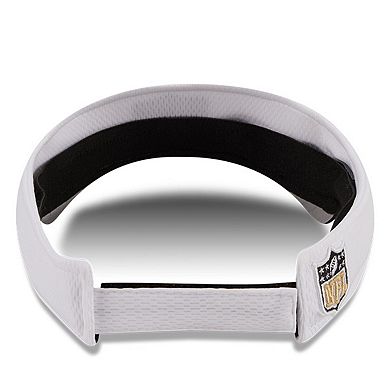 Men's New Era White/Black New Orleans Saints 2023 Sideline Adjustable Visor