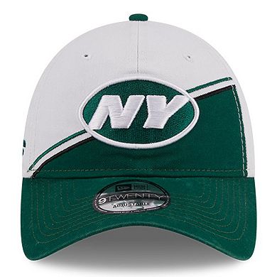 Men's New Era White/Green New York Jets 2023 Sideline 9TWENTY Adjustable Hat
