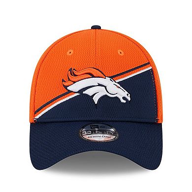 Men's New Era  Orange/Navy Denver Broncos 2023 Sideline 39THIRTY Flex Hat