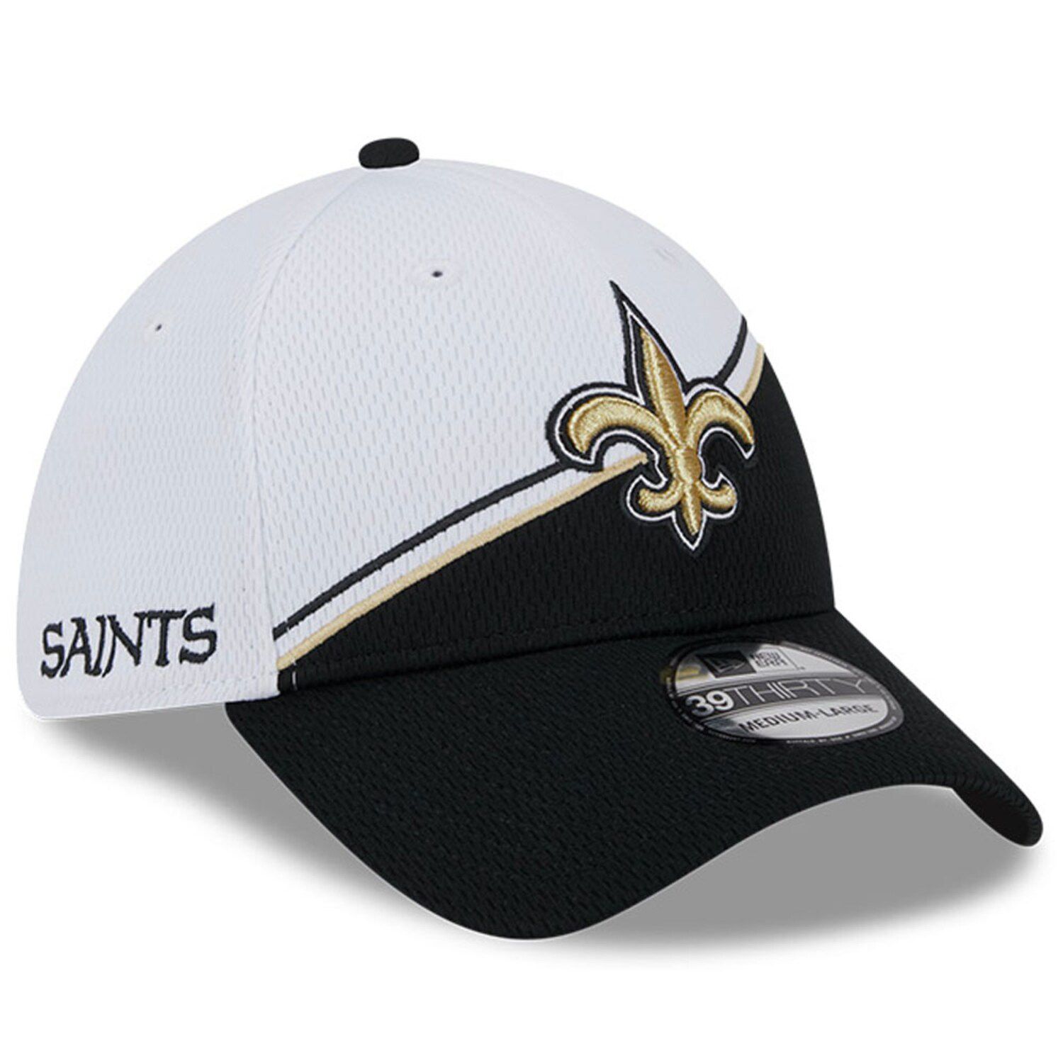 Men's New Era Black New Orleans Saints Elemental 39THIRTY Flex Hat