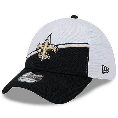 Men's New Era  White/Black New Orleans Saints 2023 Sideline 39THIRTY Flex Hat