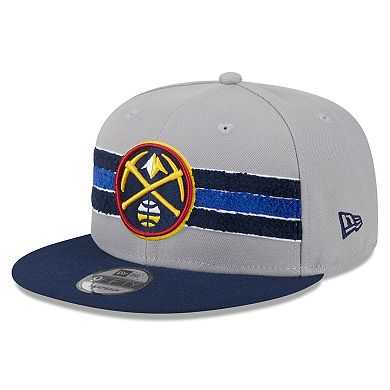 Men's New Era Gray Denver Nuggets Chenille Band 9FIFTY Snapback Hat