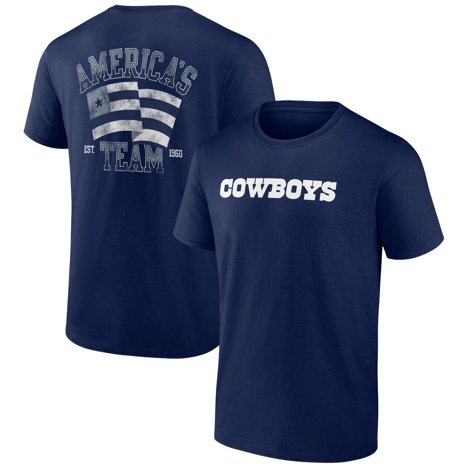 Dallas Cowboys Profile Navy Big & Tall Two-Sided Navy Shirt Hoodie