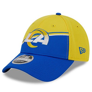 Men's New Era Gold/Royal Los Angeles Rams 2023 Sideline 9FORTY Adjustable Hat