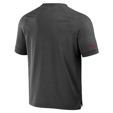 Men's NFL x Darius Rucker Collection by Fanatics Pewter Tampa Bay Buccaneers Washed Raglan Henley T-Shirt