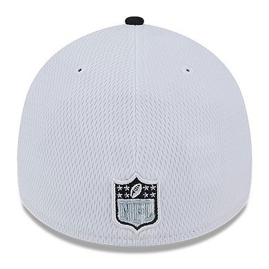 Men's New Era White/Black Las Vegas Raiders 2023 Sideline 39THIRTY Flex Hat
