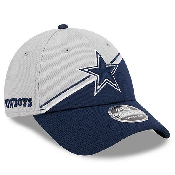 Men's New Era Gray/Navy Dallas Cowboys 2023 Sideline 9FORTY Adjustable Hat