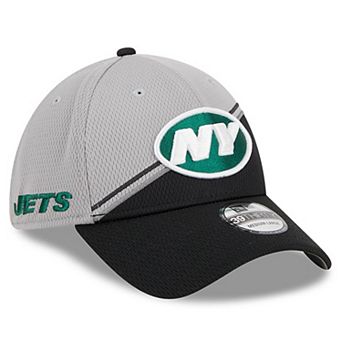 Men's New Era Gray/Black New York Jets 2023 Sideline 39THIRTY Flex Hat