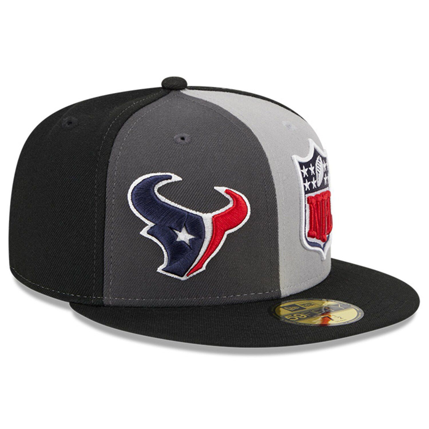 Youth New Era Black Houston Texans Team Logo Core Classic Cuffed Knit Hat