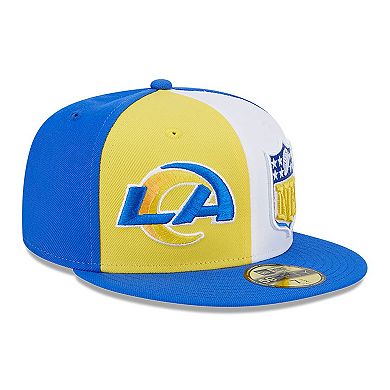 Men's New Era  Gold/Royal Los Angeles Rams 2023 Sideline 59FIFTY Fitted Hat