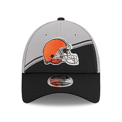 Men's New Era Gray/Black Cleveland Browns 2023 Sideline 9FORTY Adjustable Hat