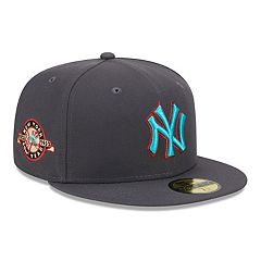 Men's New Era Pink/Blue York Yankees Olive Undervisor 59FIFTY Fitted Hat