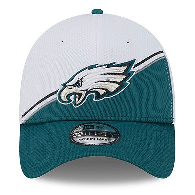 Men's New Era White/Midnight Green Philadelphia Eagles 2023 Sideline 39THIRTY Flex Hat
