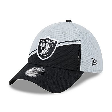 Men's New Era  Gray/Black Las Vegas Raiders 2023 Sideline 39THIRTY Flex Hat