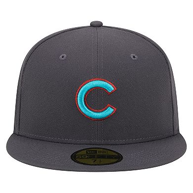 Men's New Era Graphite Chicago White Sox Print Undervisor 59FIFTY Fitted Hat