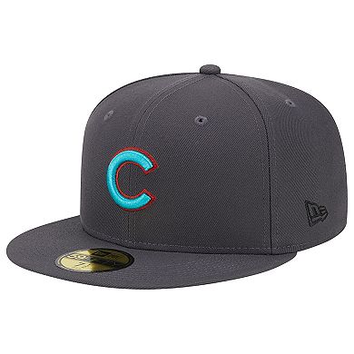 Men's New Era Graphite Chicago White Sox Print Undervisor 59FIFTY Fitted Hat