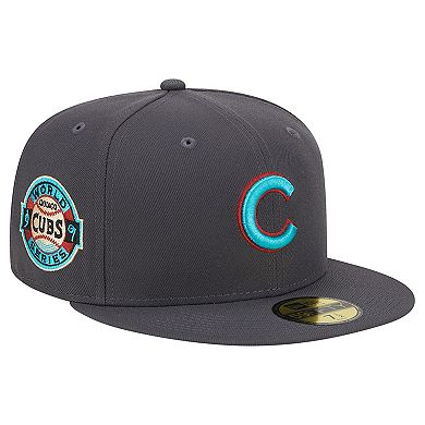 Men's New Era Graphite Chicago White Sox Print Undervisor 59FIFTY Fitted Hat
