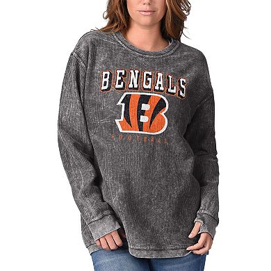 Women's G-III 4Her by Carl Banks Black Cincinnati Bengals Comfy Cord Pullover Sweatshirt