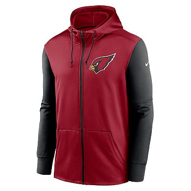 Men's Nike Cardinal Arizona Cardinals Performance Full-Zip Hoodie