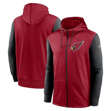 Men's Nike Cardinal Arizona Cardinals Performance Full-Zip Hoodie