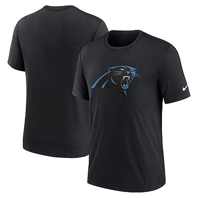 Men's Nike Black Carolina Panthers Rewind Logo Tri-Blend T-Shirt