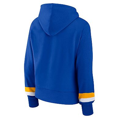 Women's Fanatics Branded Royal Los Angeles Rams Over Under Pullover Hoodie