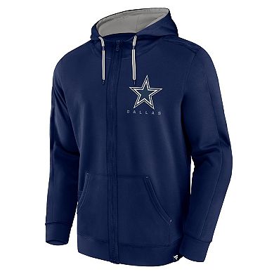 Men's Fanatics Branded Navy Dallas Cowboys Defender Evo Full-Zip Hoodie