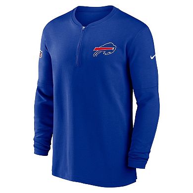 Men's Nike  Royal Buffalo Bills 2023 Sideline Performance Long Sleeve Quarter-Zip Top
