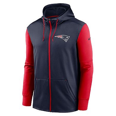 Men's Nike Navy New England Patriots Performance Full-Zip Hoodie