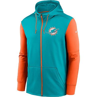 Men's Nike Aqua Miami Dolphins Performance Full-Zip Hoodie